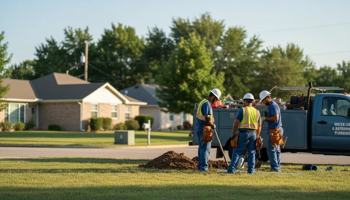 Residential water line and bathroom plumbing service in Parrish, AL